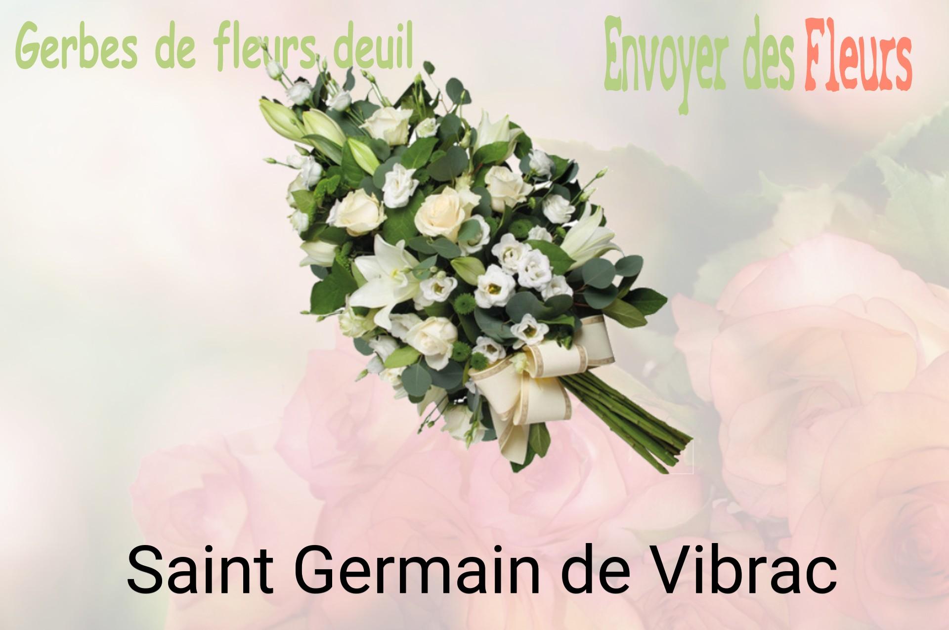 Gerbe de fleurs de deuil livrée à Saint-Germain-de-Vibrac